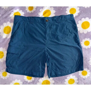Columbia Men's 9" Shorts Lightweight Flat Front Casual Omni-Shade Blue Sz 40